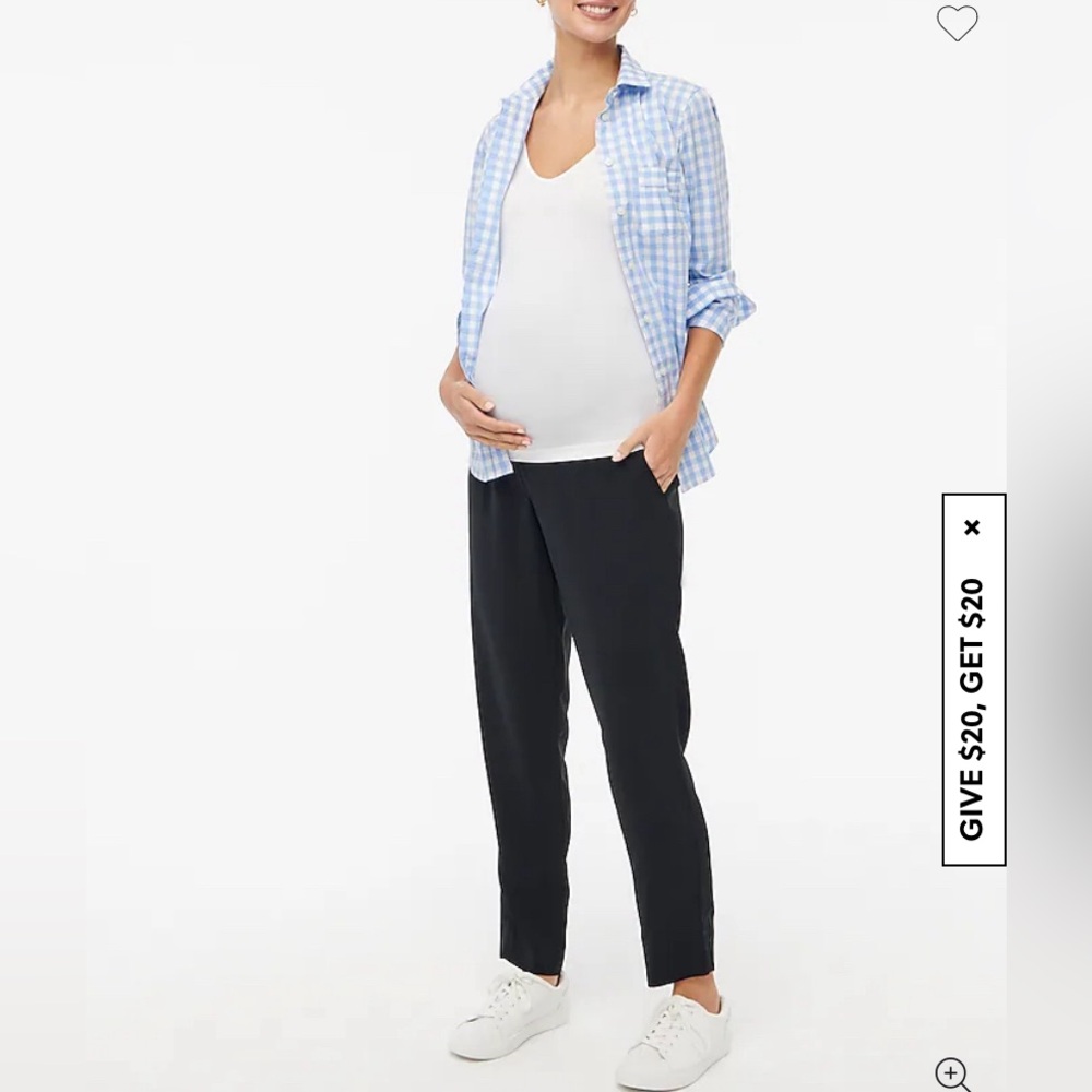 Jcrew Black Jamie Maternity Pants, size 16.